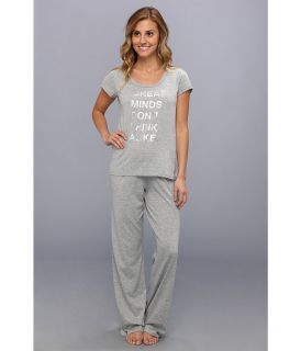 Kenneth Cole Reaction Matter Of Opinion Pant Tee Set Womens Pajama Sets (Silver)