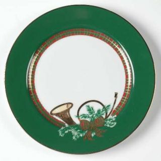 Georges Briard Hunt, The Accent Salad Plate, Fine China Dinnerware   Red & Green