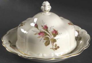 Rosenthal   Continental Moss Rose (Pompadour, Ivory Body) Round Covered Butter,