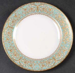 Spode Renaissance Green Bread & Butter Plate, Fine China Dinnerware   Gold&White