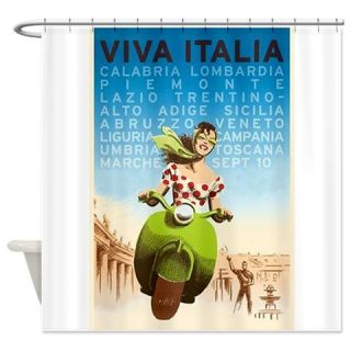 CafePress Viva Italia, Travel, Italy,Vintage Poster Shower C Free Shipping! Use code FREECART at Checkout!