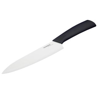 Toponeware Ceramic 7 Chefs Knife : Black Handle White Blade, Ckbkw7 (ABS PlasticBlade Dimension: 3 inches7 inch ceramic chefs knife; black handle and white bladeStay sharper longer: Hander and shaper than steel; material is the second hardest material ran