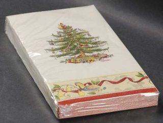 Spode Christmas Tree Green Trim Pack Paper Guest Towel Napkins, Fine China Dinne