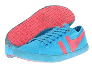 Gola Quota   Neon Womens Lace up casual Shoes (Blue)