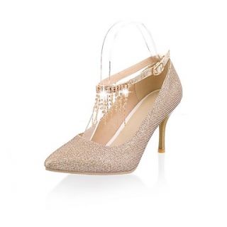 Sparking Glitter Womens Cone Heel Mary Jane with Rhinestone/Shoes(More Colors)