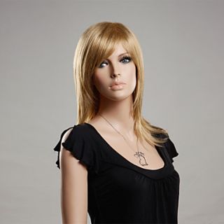 100% Japanese Kanekalon Synthetic Middle length Straight Wig(Blonde)