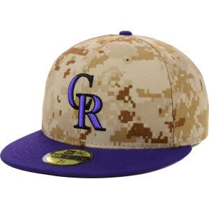 Colorado Rockies New Era MLB Authentic Collection Stars and Stripes 59FIFTY Cap