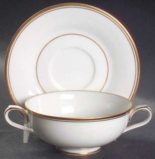 Noritake Allison Footed Cream Soup Bowl & Cup Saucer Set, Fine China Dinnerware