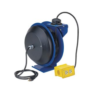 Coxreels PC Series Power Cord Reel with Quad Receptacle   50ft., Model PC13 