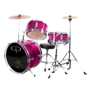 GP Percussion GP50 3 pc. Complete Junior Drum Set   Metallic Pink