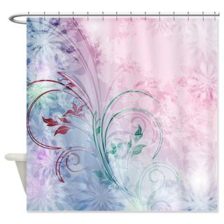  pink and blue floral Shower Curtain  Use code FREECART at Checkout