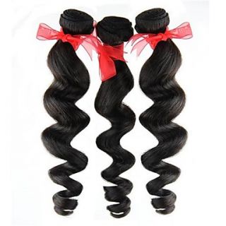 Longlasting Brazilian Loose Wave Weft 100% Virgin Remy Human Hair Extensions 28 Inch 3Pcs