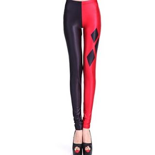Elonbo Red and Black Style Digital Painting Tight Women Leggings