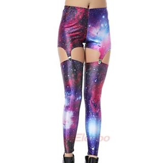 Elonbo Color The Galaxy Starr Style Digital Painting Tight Women Clip Leggings