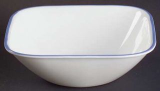 Corning Whimsical Dots Soup/Cereal Bowl, Fine China Dinnerware   Square, Blue Do