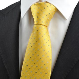 Tie Blue Checked Tulip Yellow Golden Mens Tie Necktie Wedding Holiday Gift