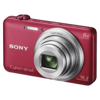 SONY Cyber shot DSCWX80 16.2MP Digital Camera with 8x Optical Zoom   Red