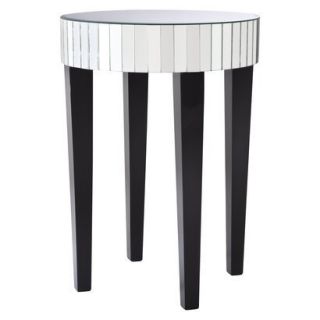 Accent Table: Mirrored Round Living Room Accent Side/End Table