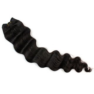 12Inch 100% Brazilian Virgin Remy Human Hair Deep Wave Weaves Flattop