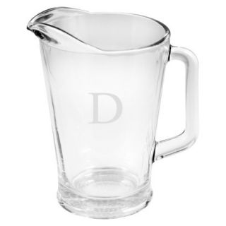 Personalized Monogram Glass Pitcher   D
