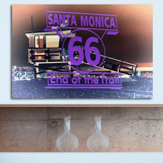 Salty & Sweet Santa Monica 66 Night Canvas Art SS109 Size 16 H x 24 W x 