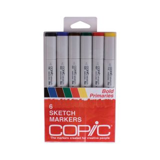 Copic 6 pc. Sketch Markers   Bold Primaries