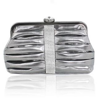 Gorgeous Fold Surface Milan Satin Evening Bag Austria Crystal Material More Colors Available