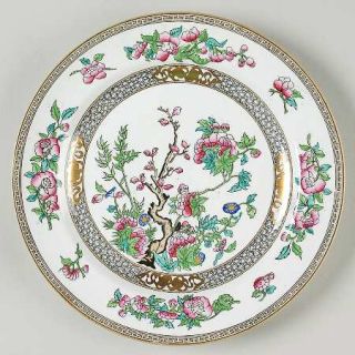 Minton Indian Tree (Smooth) Luncheon Plate, Fine China Dinnerware   Smooth, Pink