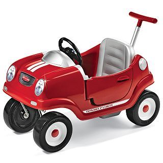 Radio Flyer Steer and Stroll Kids Coupe, Red