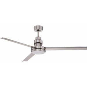 Craftmade CRA MND54BNK3 Mondo 54 inch Brushed Polished Nickel Damp rated Ceiling