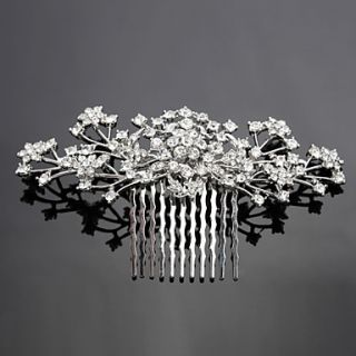 Elegant Alloy Hair Combs with Rhinestone for Wedding/Special Occasion Headpieces