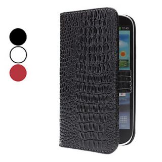 Crocodile Grain Full Body Case with Stand for Samsung Galaxy S3 I9300 (Assorted Colors)