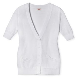 Mossimo Supply Co. Juniors Short Sleeve Cardigan   White S(3 5)