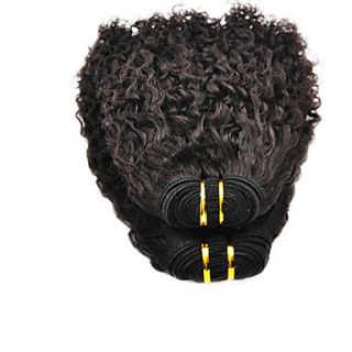 22inch 100% Indian Virgin Human Hair Afro Kinky Natural Black Dyeable Great 5A Hair Extension/Weave