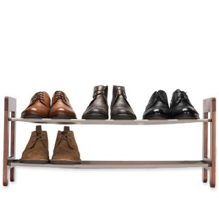 MICHAEL GRAVES Design 2 Tier Shoe Shelf, Gray