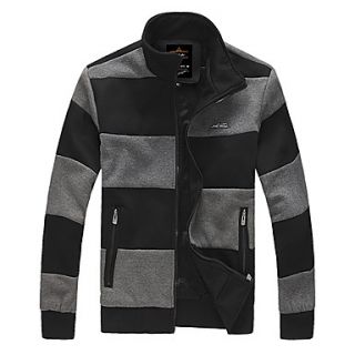 MenS Color Block Sweater Coat