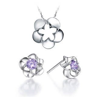 Charming Alloy Platinum Plated With Multicolor Rhinestone Jewelry Set(Including Necklace,Earrings)