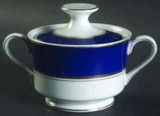 Mikasa Royal Cobalt Sugar Bowl & Lid, Fine China Dinnerware   Cathy Hardwick, Da