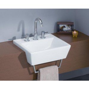 Cheviot 1241 WH 1 Sentire Semi Cassa Sink with Single Hole Faucet Drilling