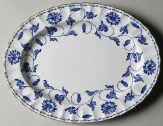 Spode Colonel Blue (Gold) 12 Oval Serving Platter, Fine China Dinnerware   Blue