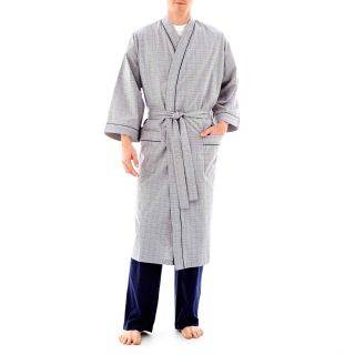Stafford Long Sleeve Kimono Robe Big&Tall, Grey