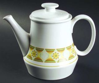 Noritake Sunglow Teapot & Lid, Fine China Dinnerware   Progression,Yellow Flower
