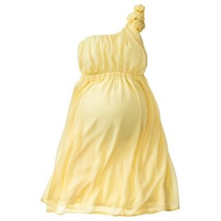 Merona Maternity One Shoulder Rosette Dress   Yellow L