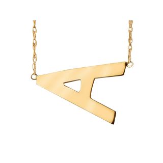 Gold Filled Sideways Initial Necklace, Womens