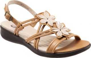 Womens SoftWalk Tobago   Tan Washed Nappa Leather/Nude Sueded Leather Casual Sh