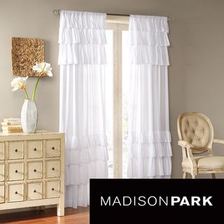Madison Park Joycelyn Cotton 84 inch Oversized Ruffle Curtain Panel