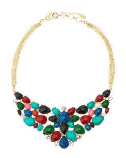 Faceted Resin & Crystal Collar Necklace, Multicolor