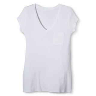 Merona Womens Short Sleeve Rayon Top   Fresh White   XL
