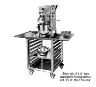 FWE   Food Warming Equipment Mobile Machine Stand w/ Wing Table, 17 Pan Slides & 300 500lb Wt. Capacity