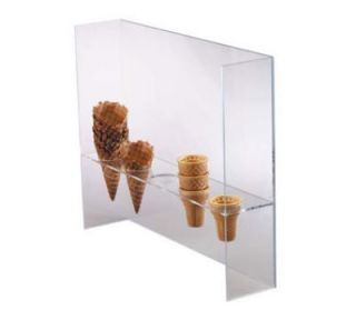 Dispense Rite Ice Cream Cone Holder w/ Guard, (5) 2 in Holes, Acrylic, Clear